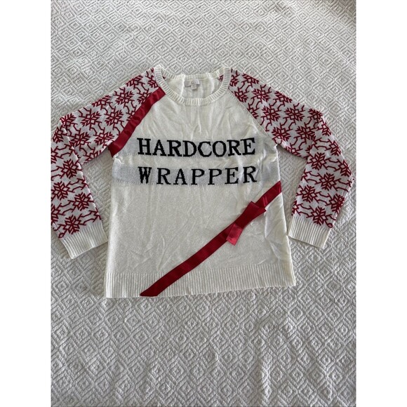 Charming Charles Women's Hardcore Wrapper Ugly Christmas Sweater Small - Picture 1 of 6